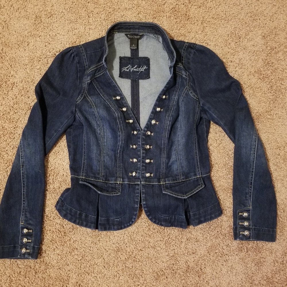White House Black Market Jean Jacket denim size 8